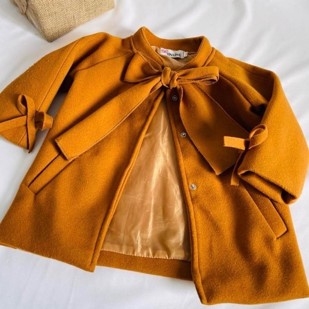 🧥 Camel Orange Brown Dream Coat – Kids 5/6 - JINXING